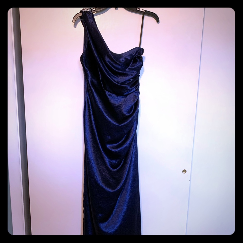 Navy blue evening gown